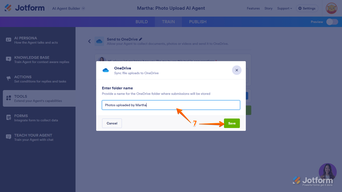 How to Integrate Jotform AI Agents with OneDrive Image-4