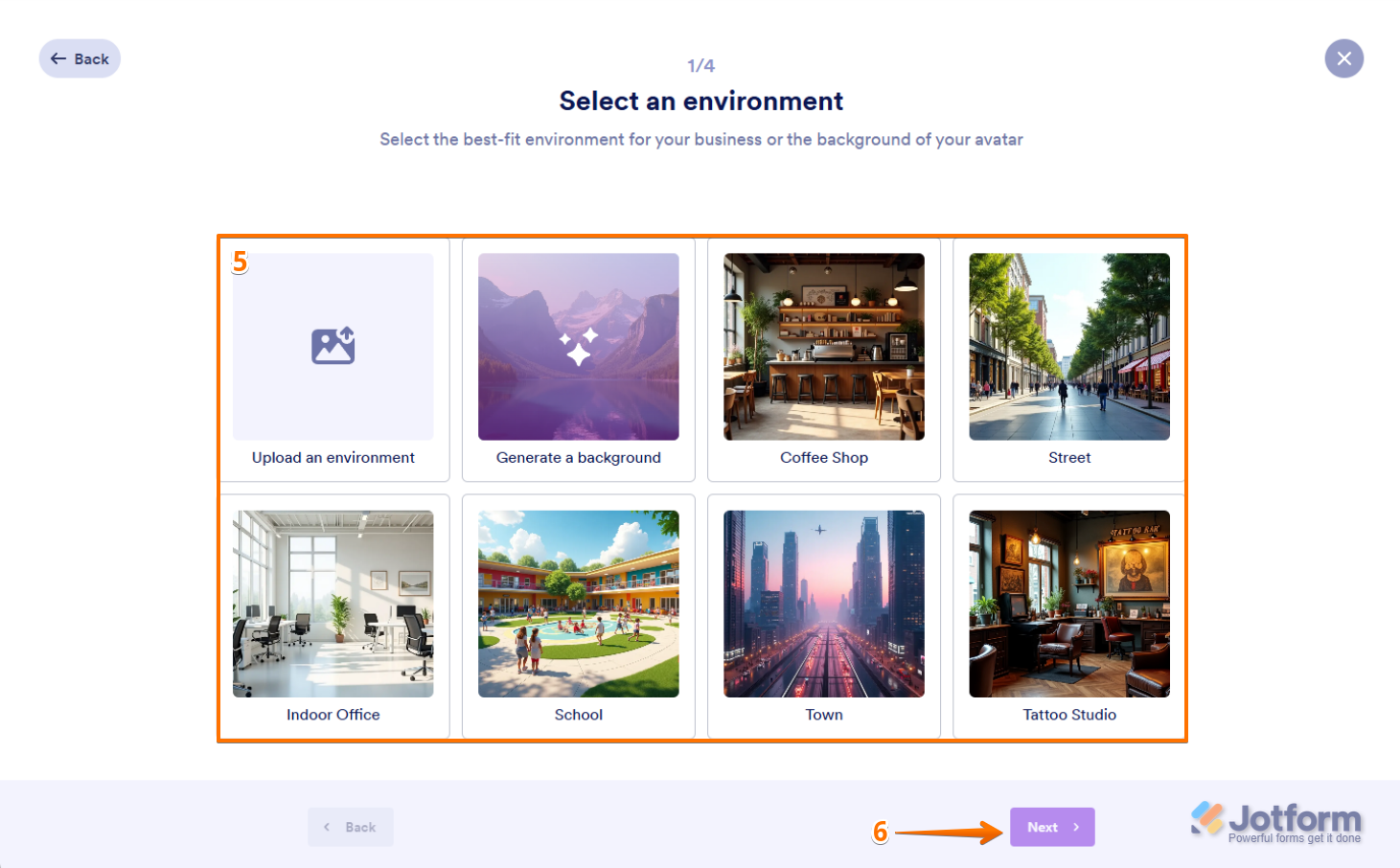 Select an Environment option in AI Agent in Jotform