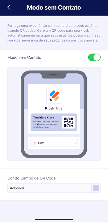 Modo sem Contato no Modo Kiosk - 1