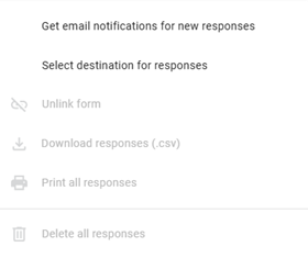 Google Forms'un Potluck Kayıt Formu için Daha Fazla Yanıt Seçeneği