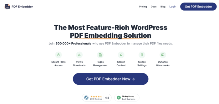 PDF Embedder landing page