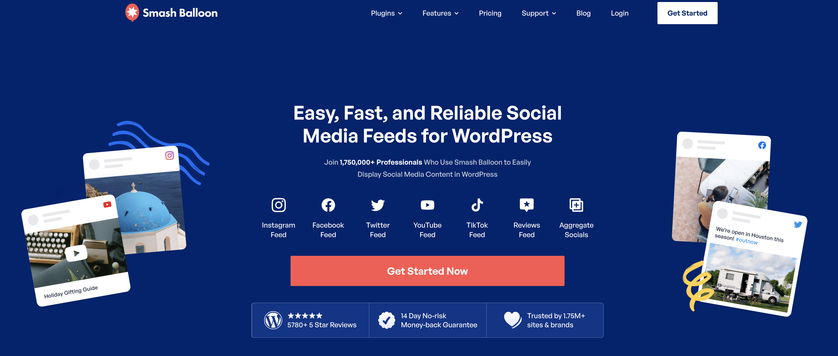  Smash Balloon landing page