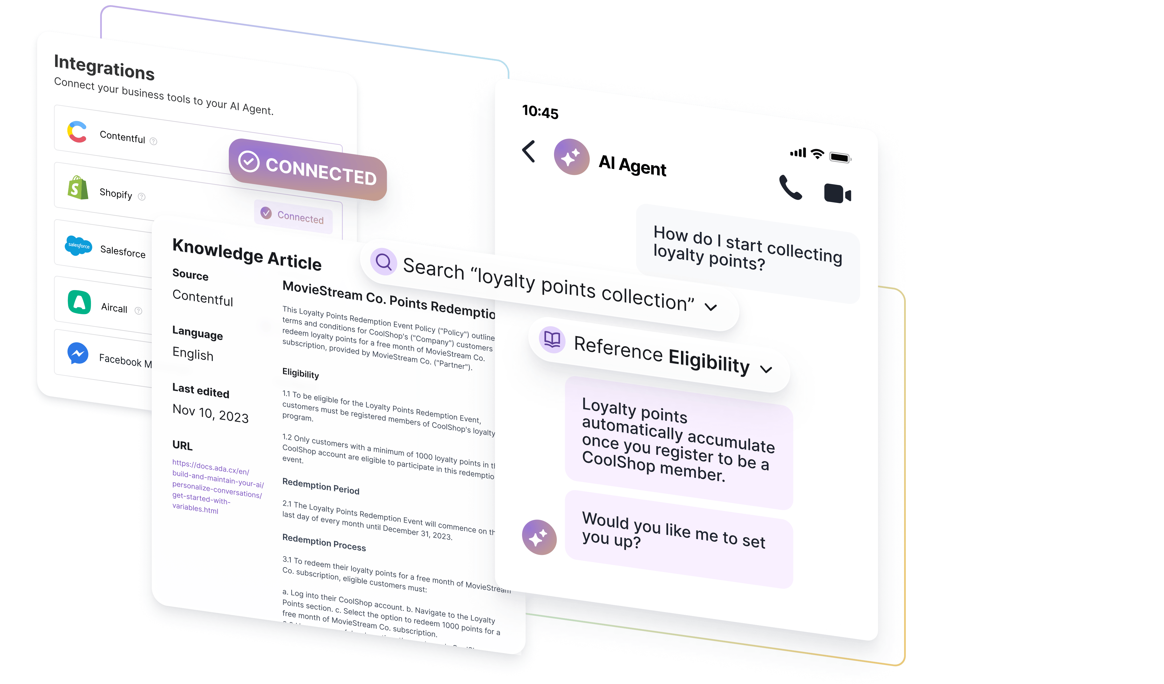 User Interface of ADA