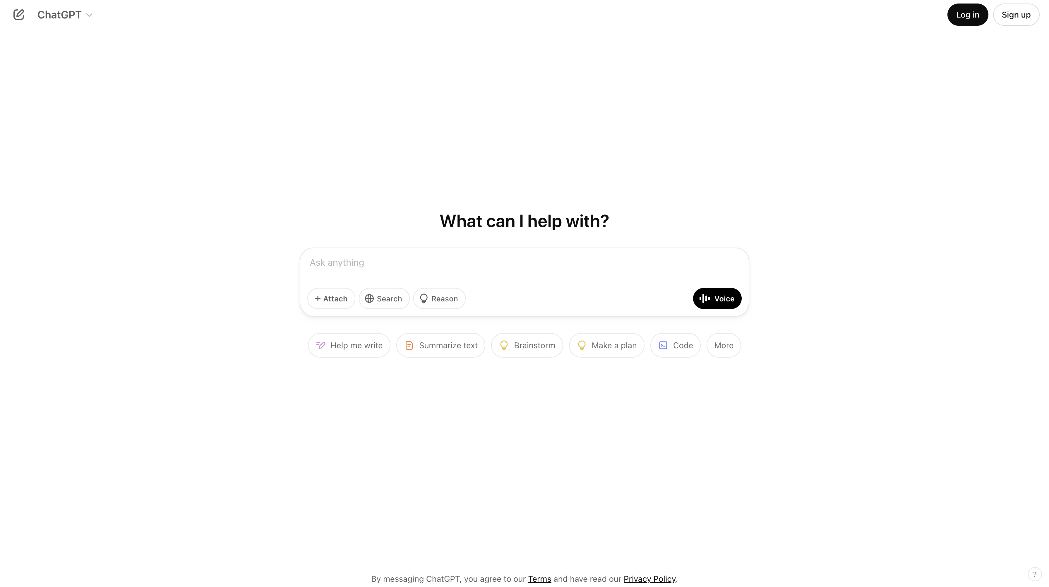 ChatGPT Landing Page
