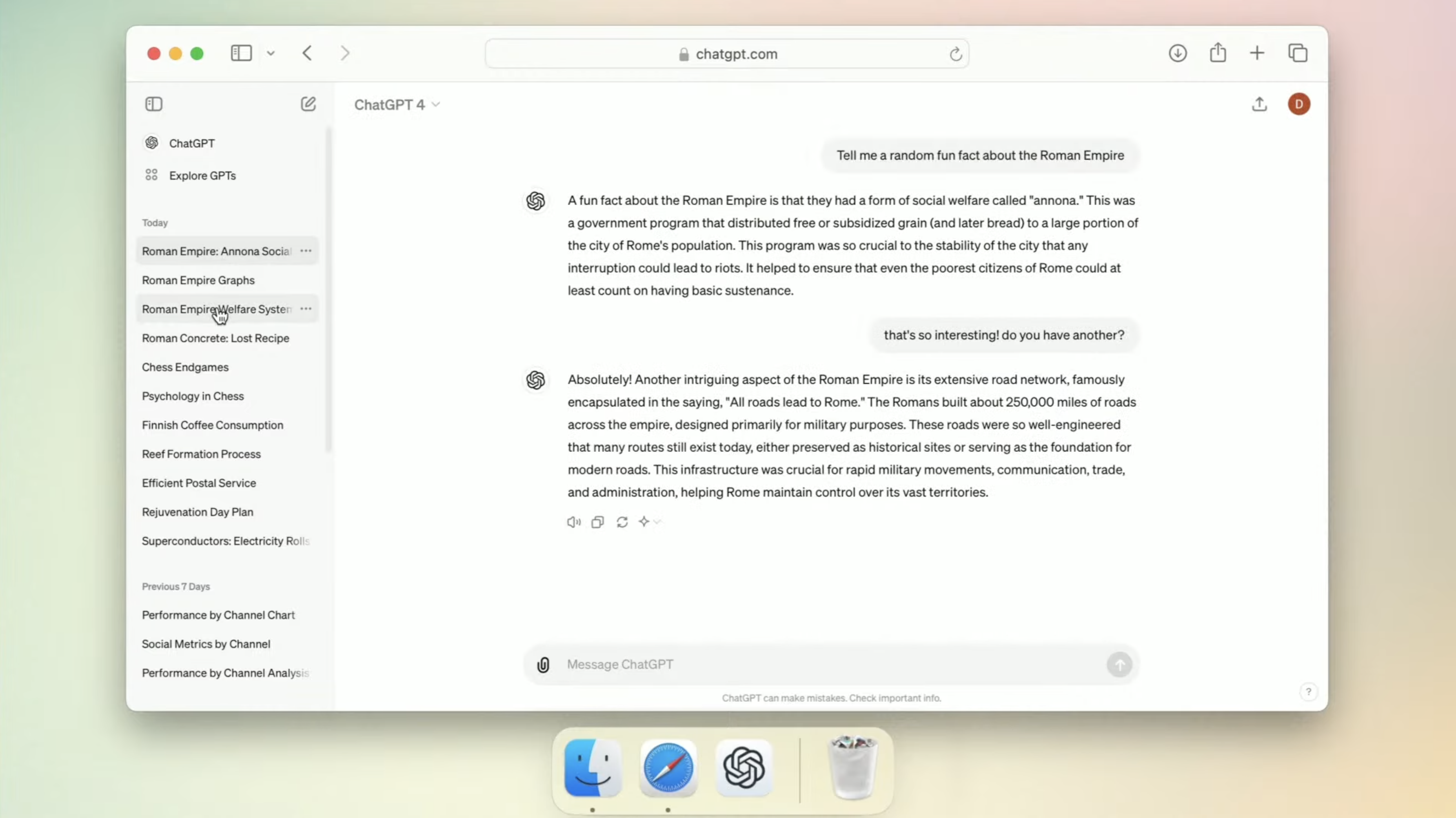 User Interface of ChatGPT
