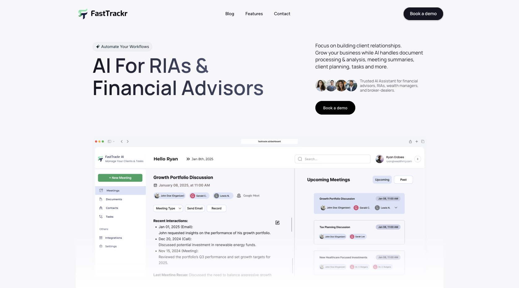 FastTrackr Landing Page