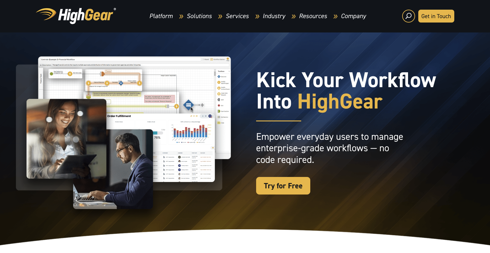 HighGear Landing Page