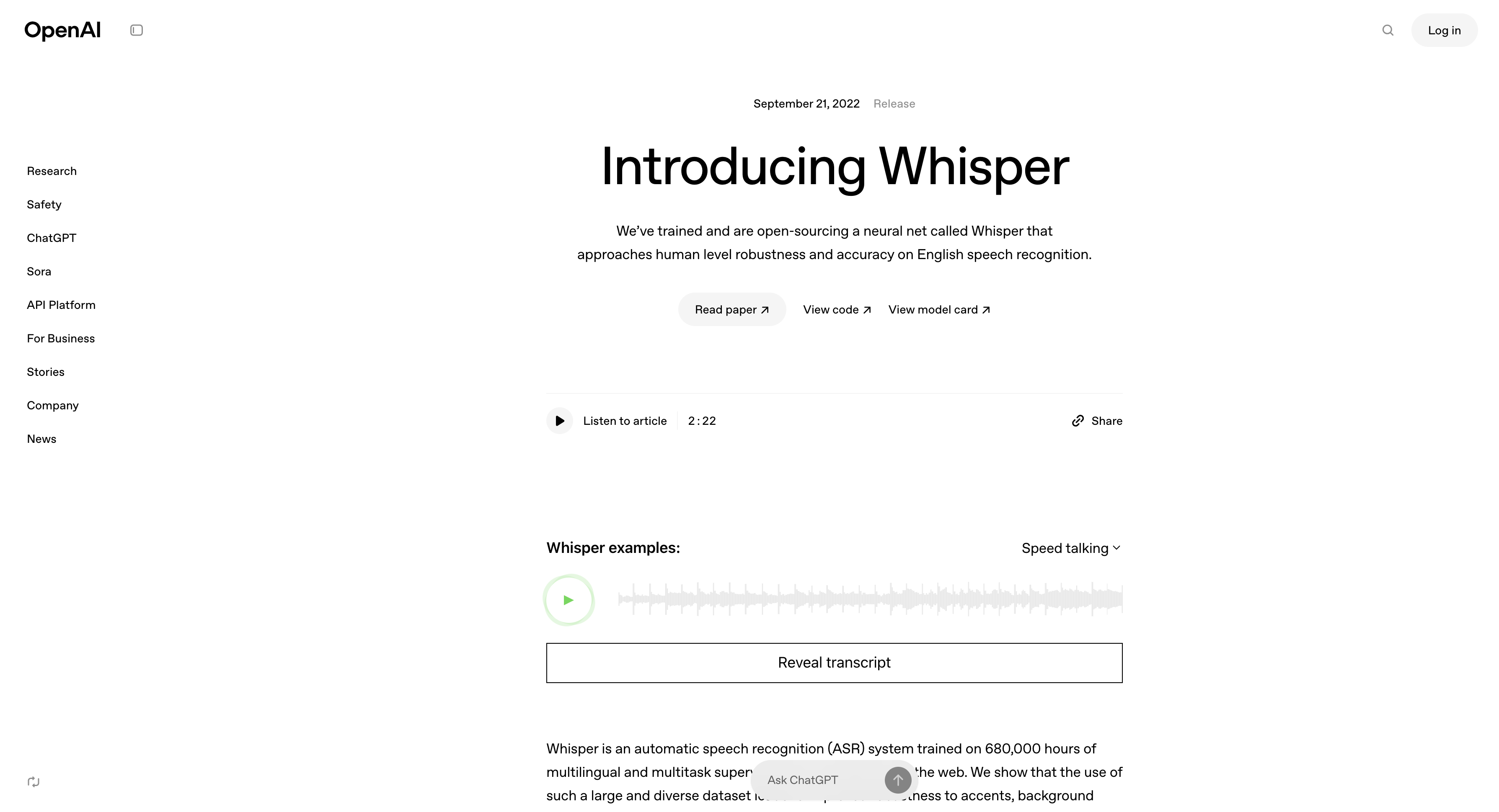 Whisper Landing Page