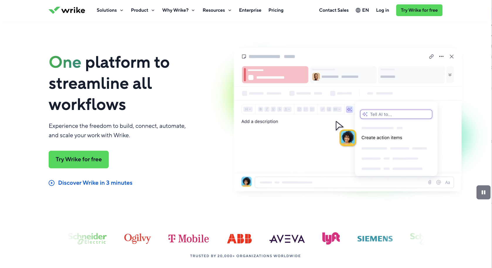 Wrike Landing Page