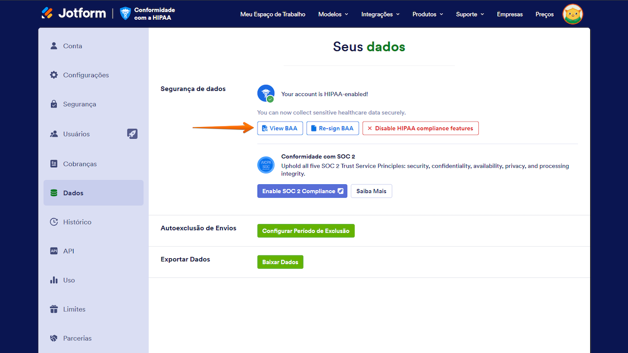 Como Receber o BAA da sua Conta HIPAA - 4