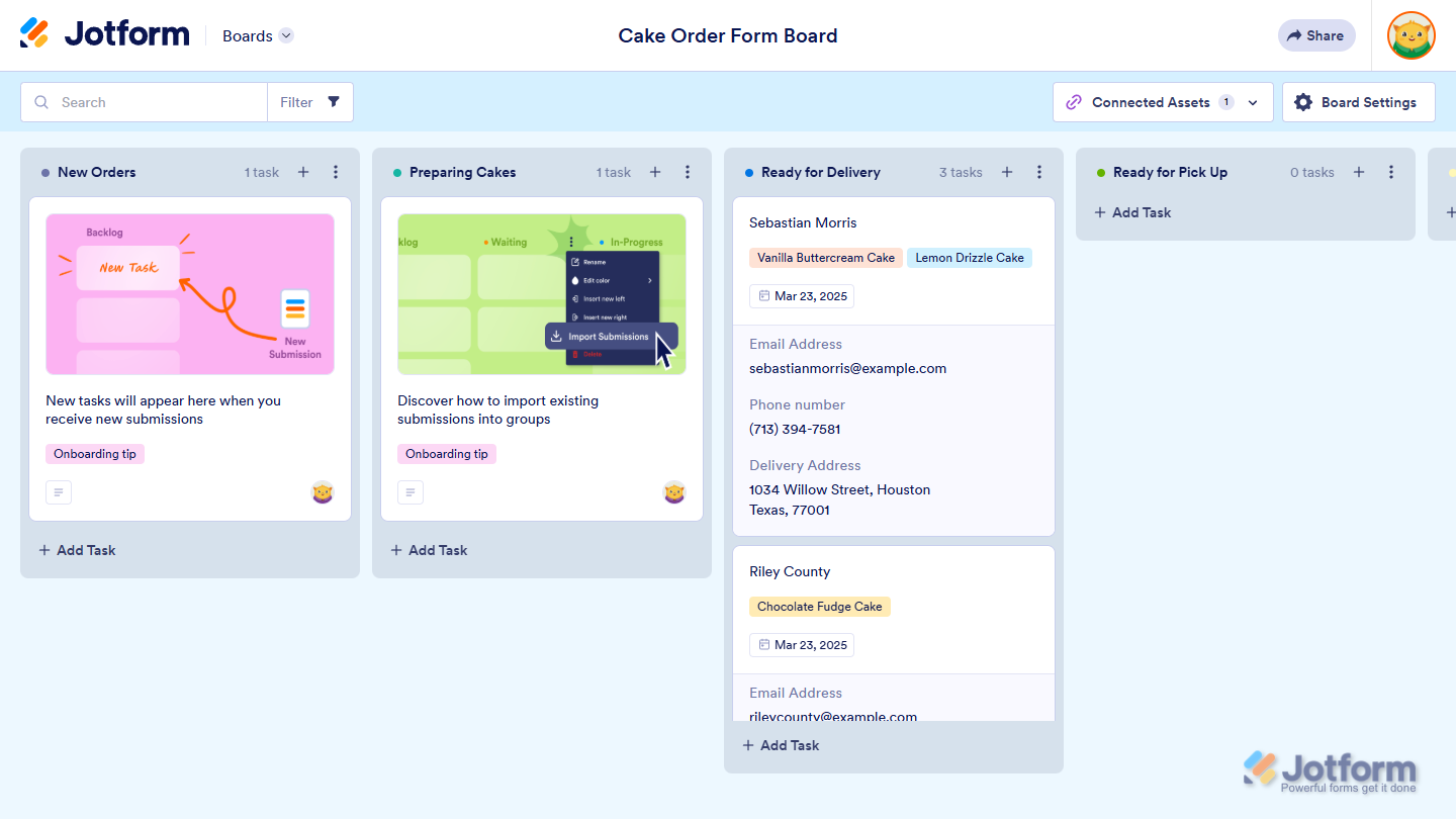 Jotform Boards interface