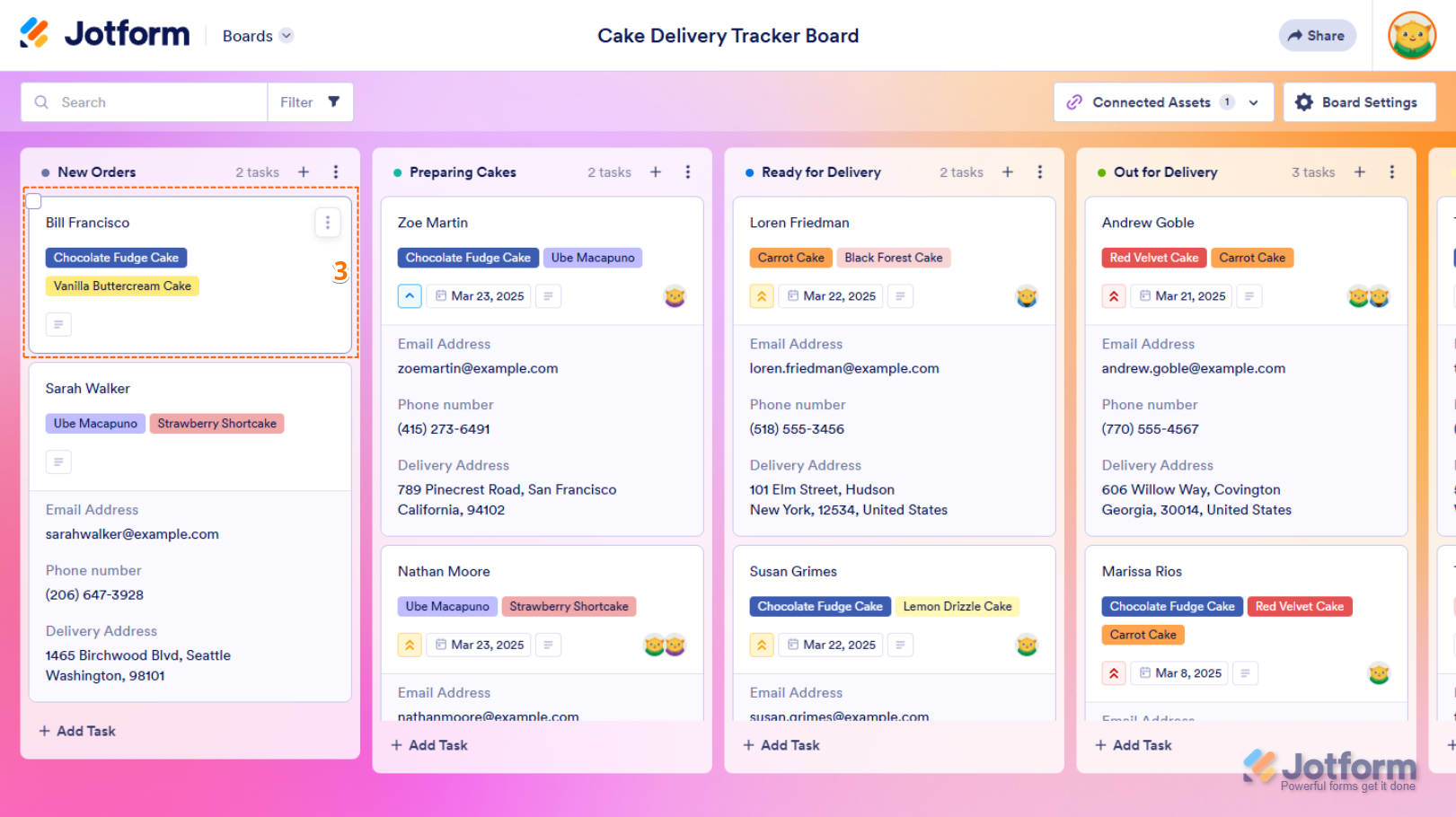 Task Card in Jotform Boards