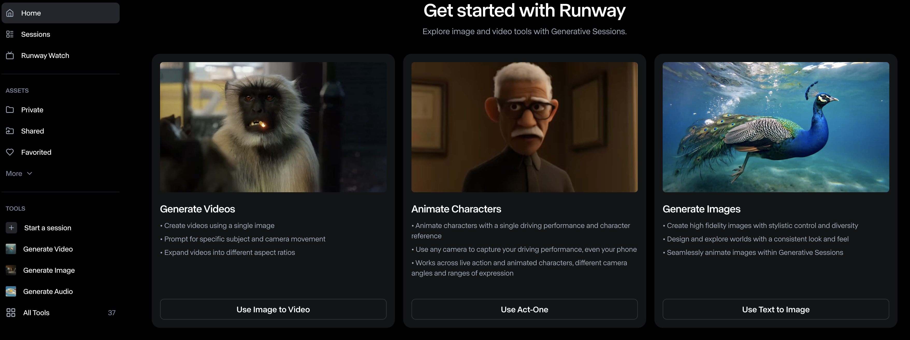Runway user interface