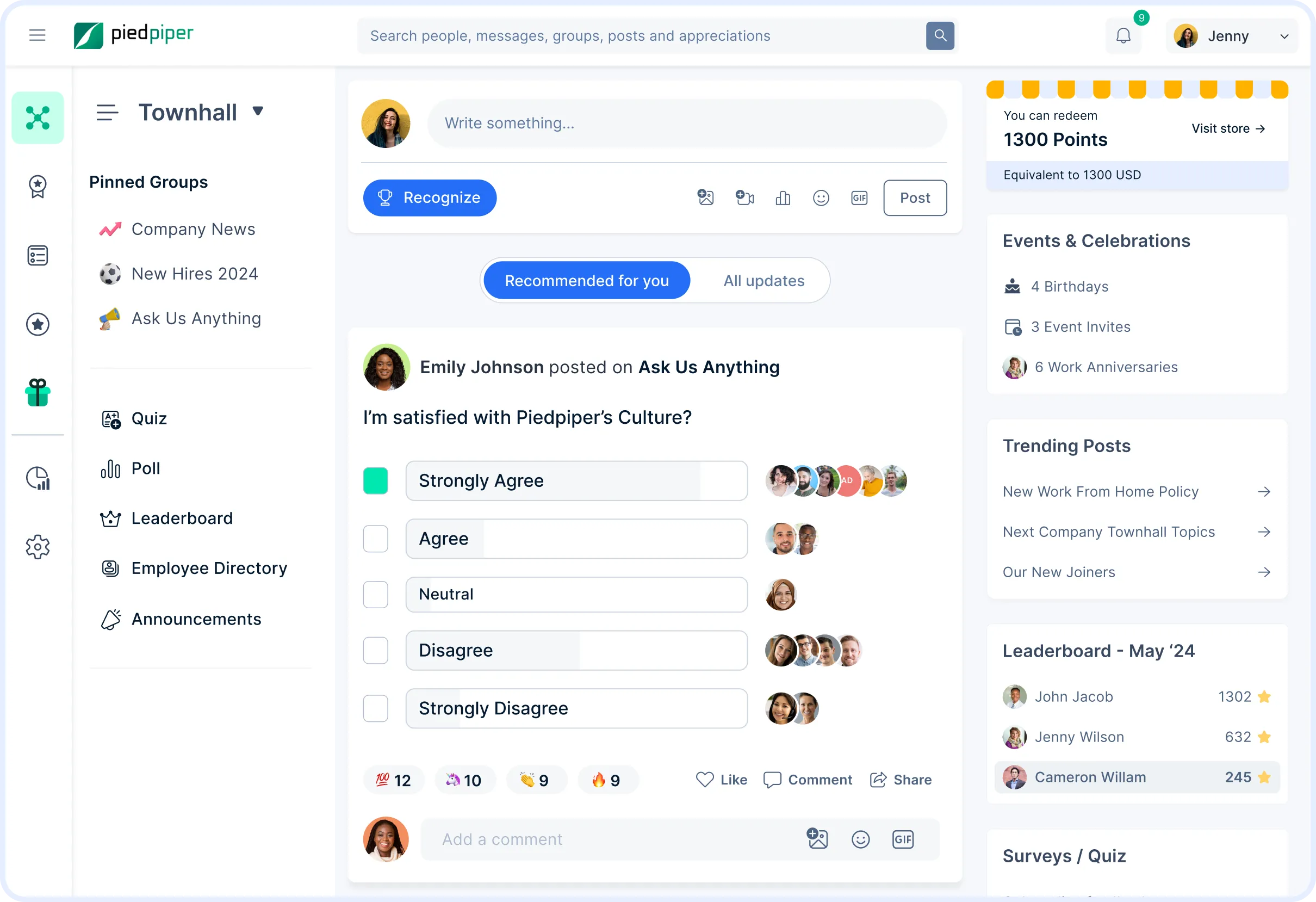 Empuls user interface