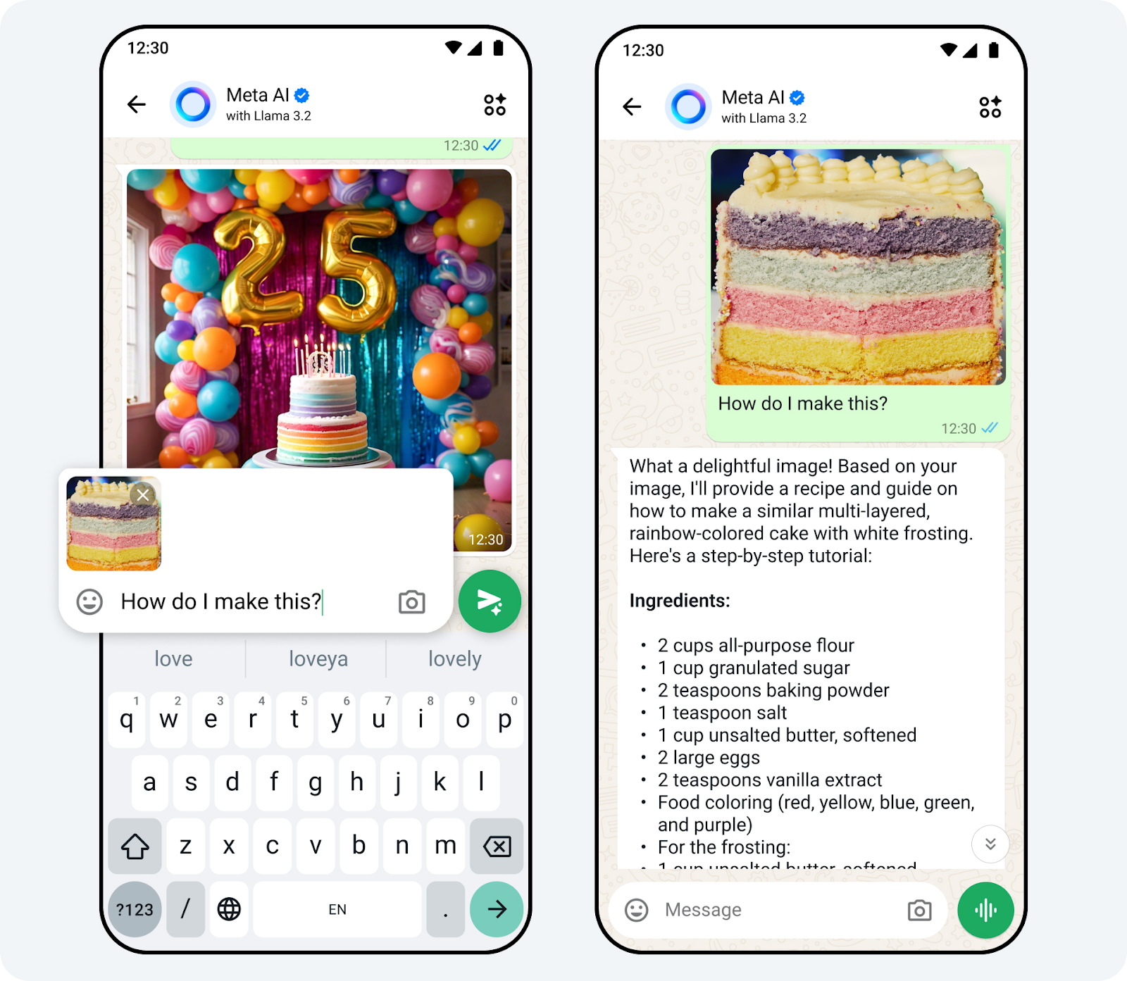 Capture d'écran de l'interface utilisateur de Meta AI