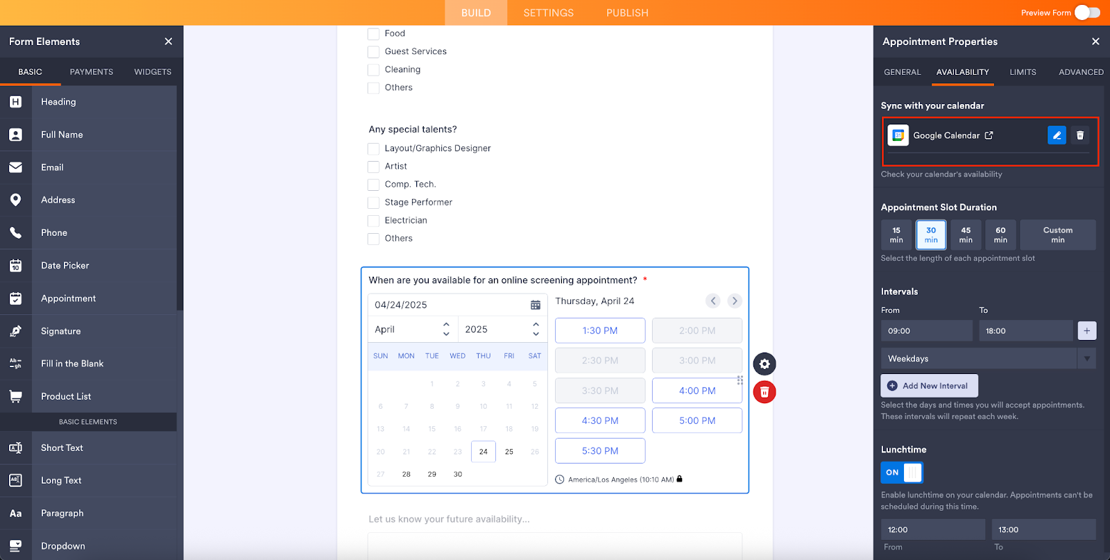 Clicking on the pen icon to edit the Google Calendar settings