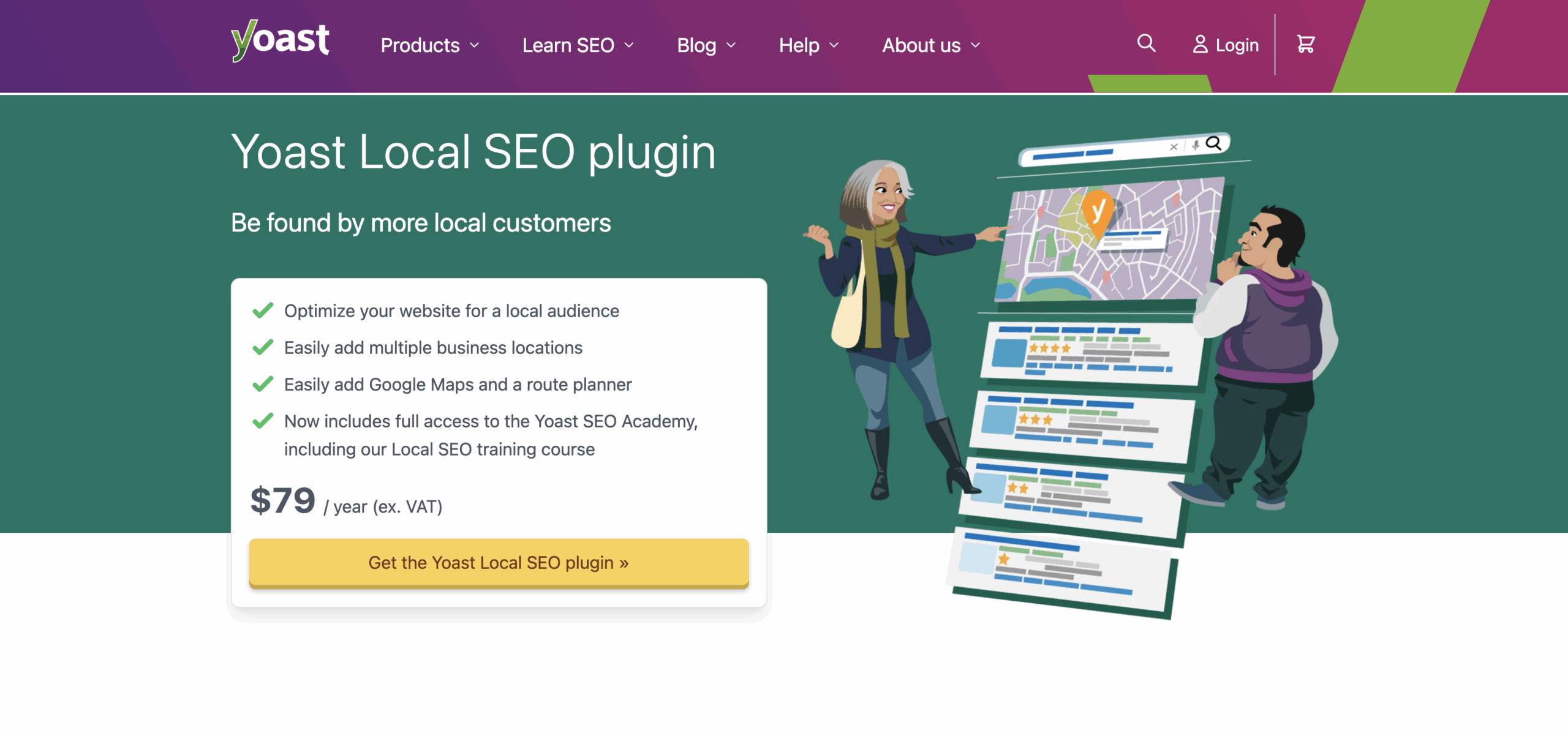 Yoast Local SEO plug-in Landing Page