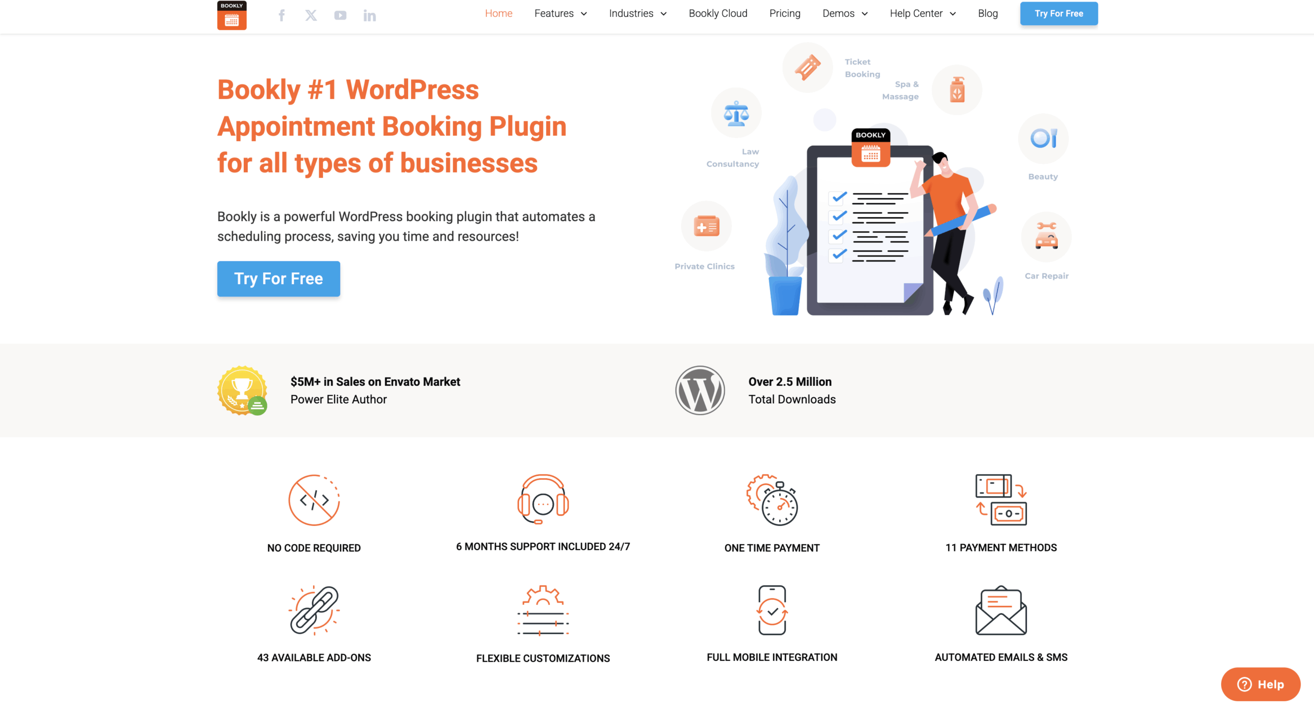 Bookly Landing Page