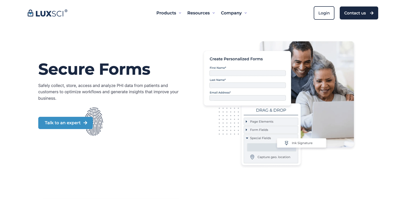 LuxSci Landing Page