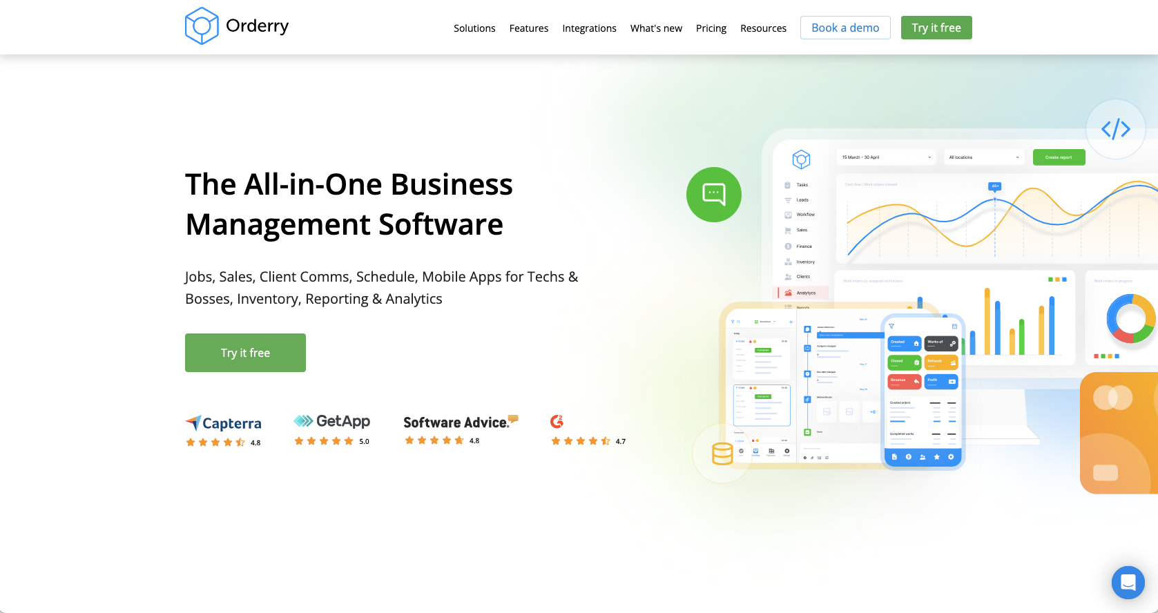 Orderry Landing Page