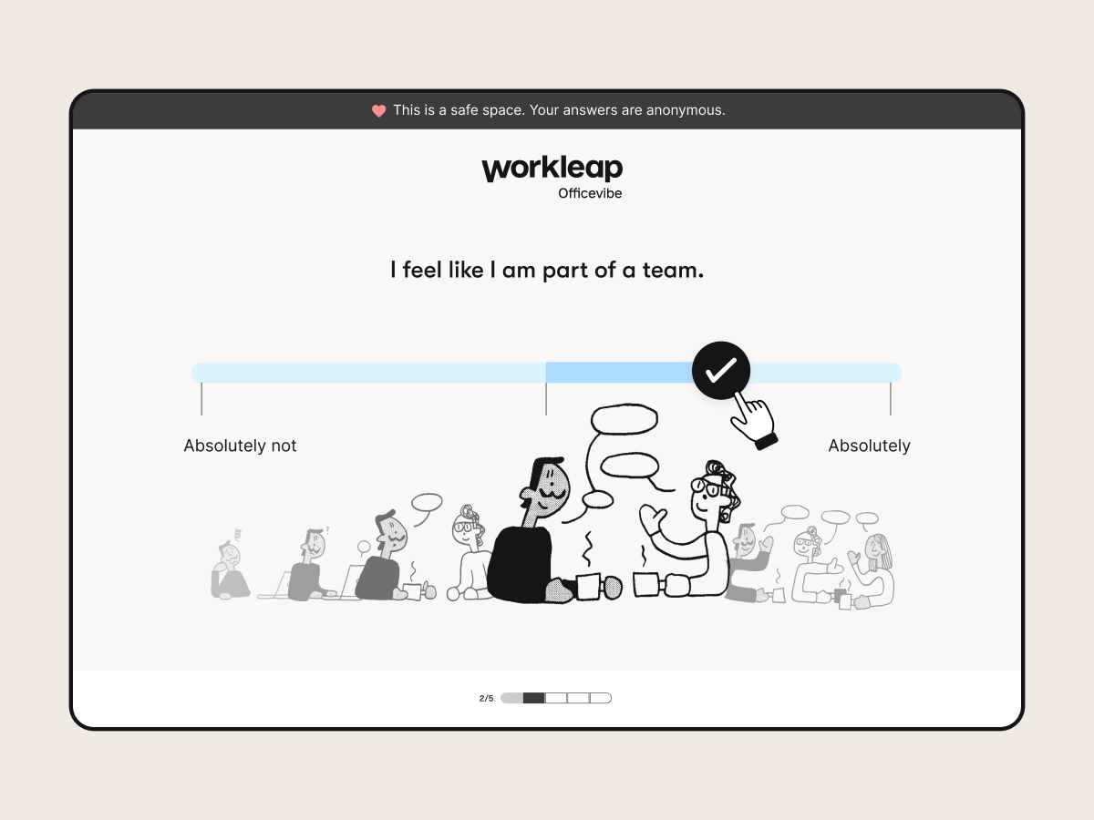 User Interface of WorkLeap Officevibe 