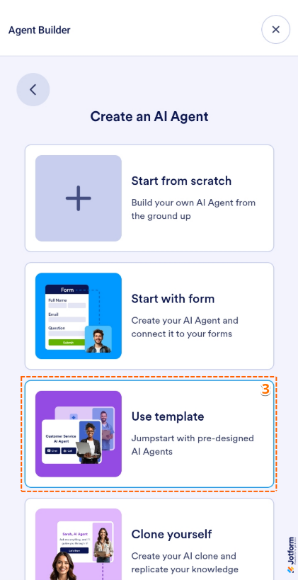 How to Use AI Agent Templates with Jotform AI Agent Mobile App Image-3