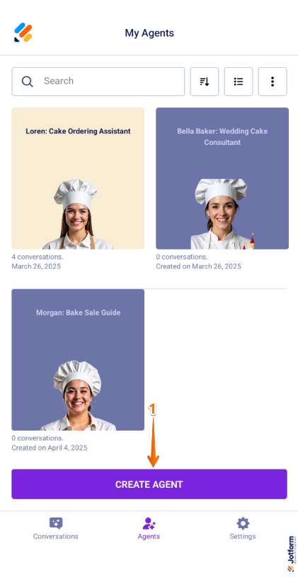 How to Use AI Agent Templates with Jotform AI Agent Mobile App Image-1