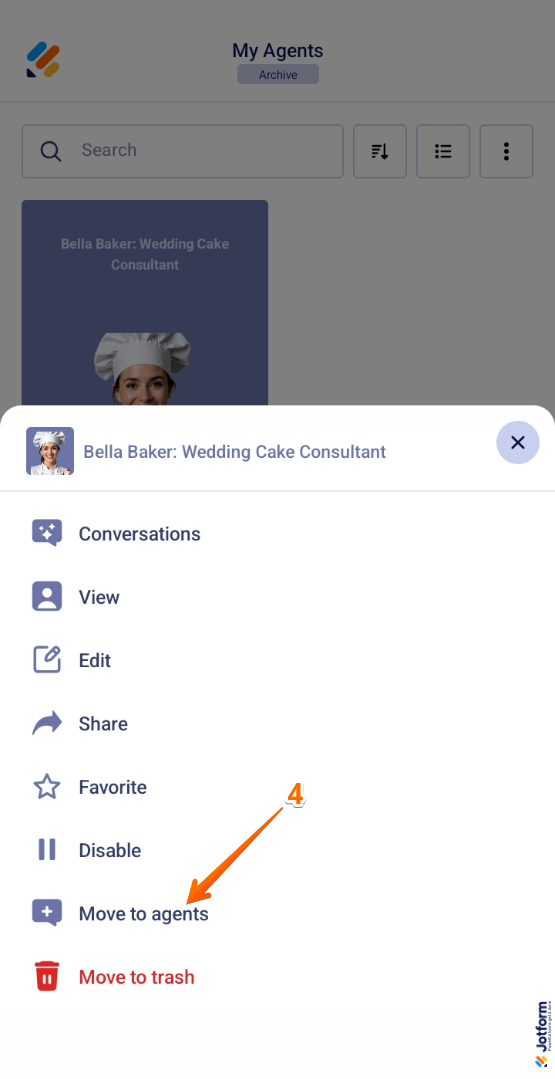 How to Manage AI Agents in Jotform AI Agent Mobile App Image-6