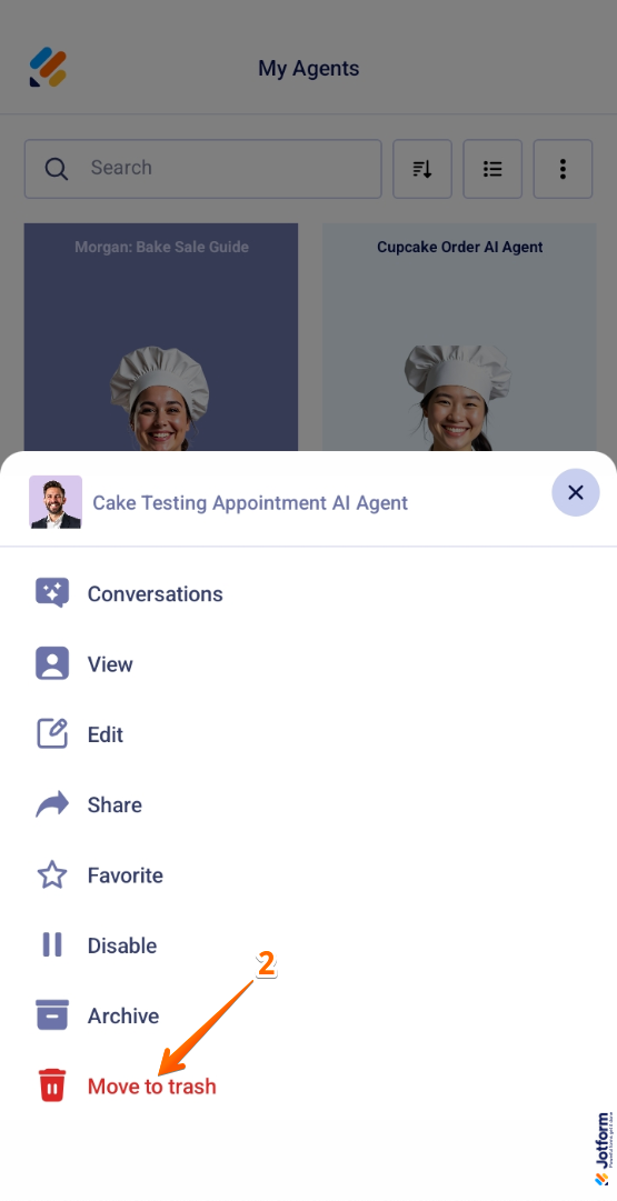 How to Manage AI Agents in Jotform AI Agent Mobile App Image-14