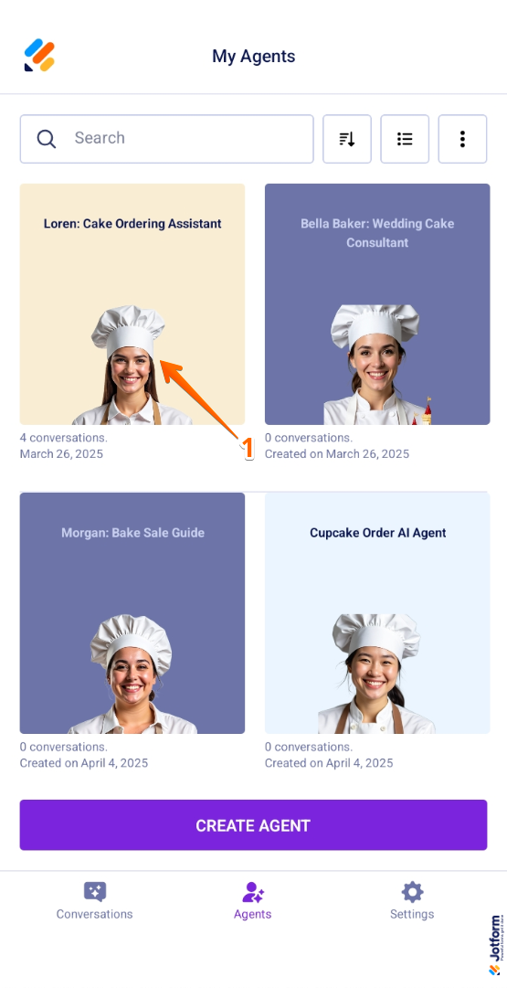 How to Manage AI Agents in Jotform AI Agent Mobile App Image-7