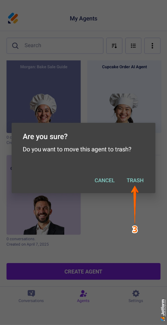 How to Manage AI Agents in Jotform AI Agent Mobile App Image-15