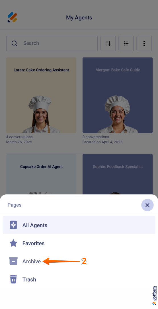 How to Manage AI Agents in Jotform AI Agent Mobile App Image-4