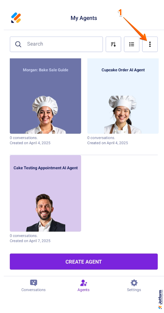 How to Manage AI Agents in Jotform AI Agent Mobile App Image-20