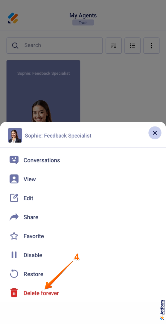 How to Manage AI Agents in Jotform AI Agent Mobile App Image-23