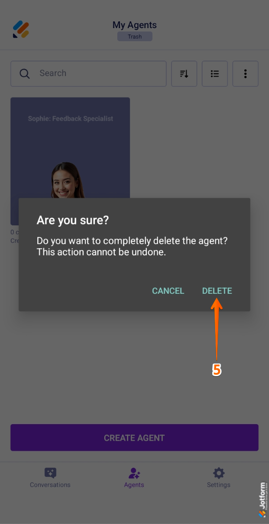 How to Manage AI Agents in Jotform AI Agent Mobile App Image-24