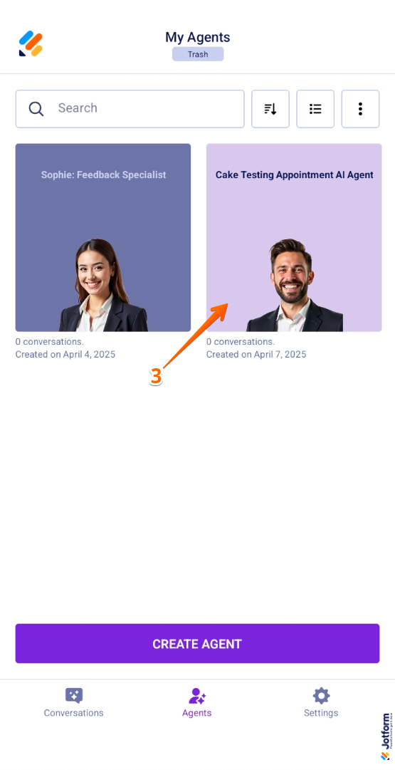 How to Manage AI Agents in Jotform AI Agent Mobile App Image-18