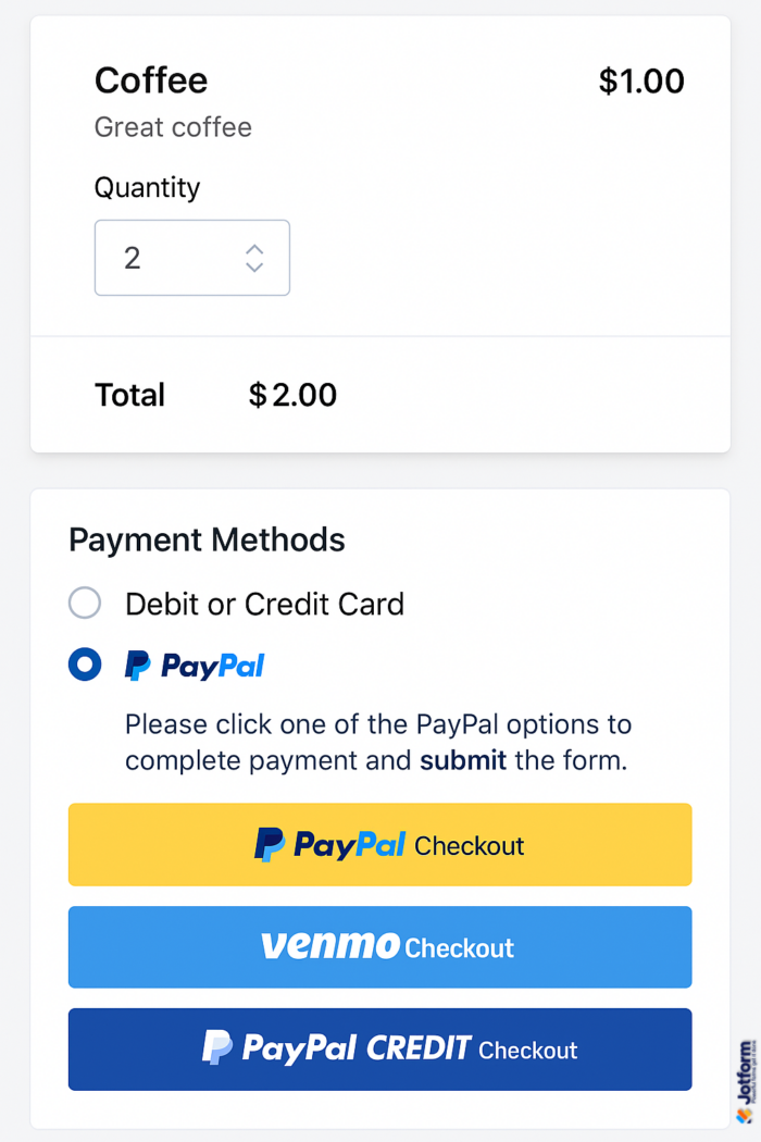 Venmo Payments sample in Mobile
