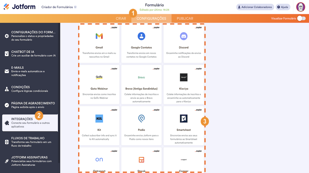 Integrações Zapier