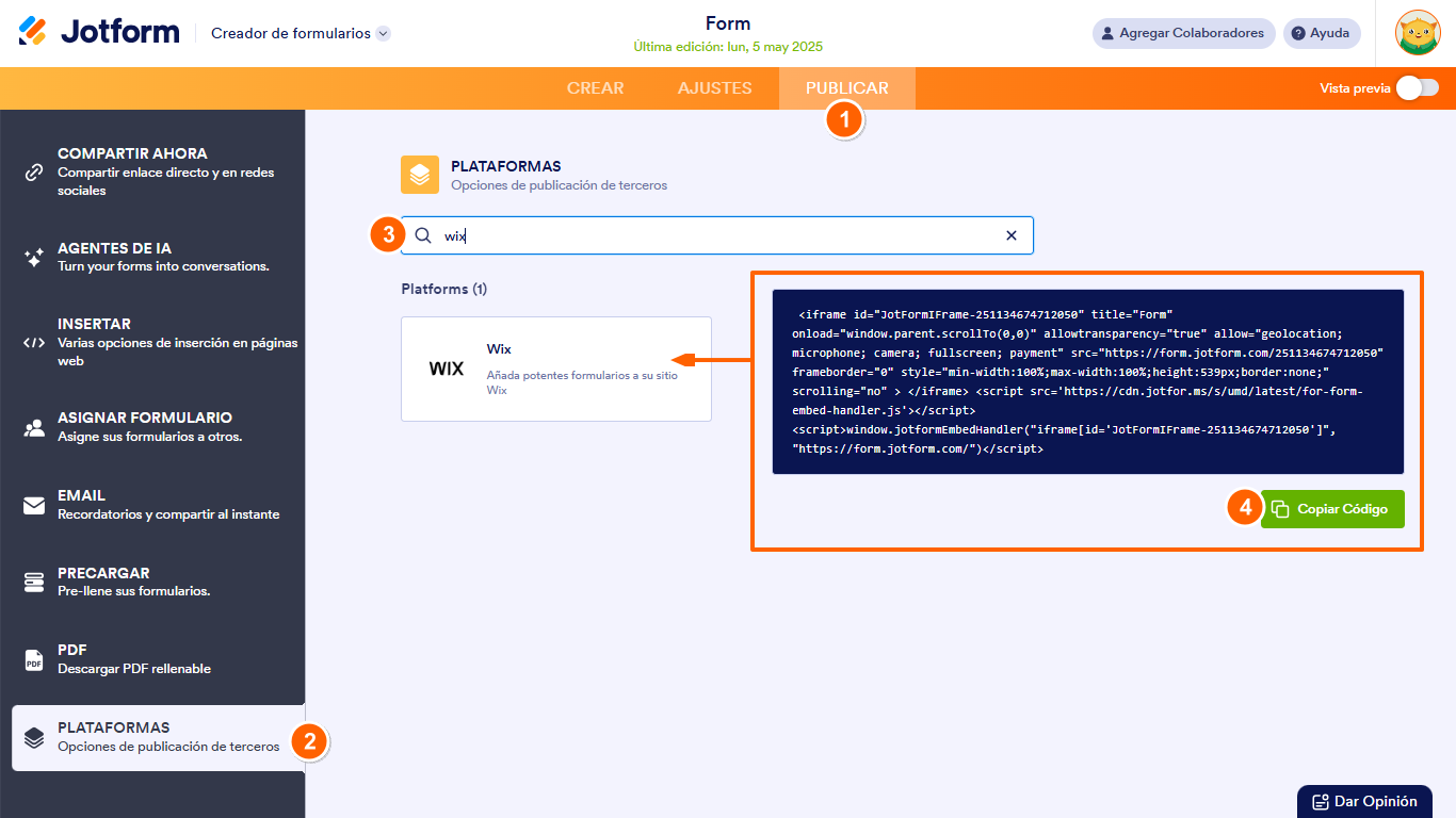 Cómo insertar Google Forms en Wix Image-8