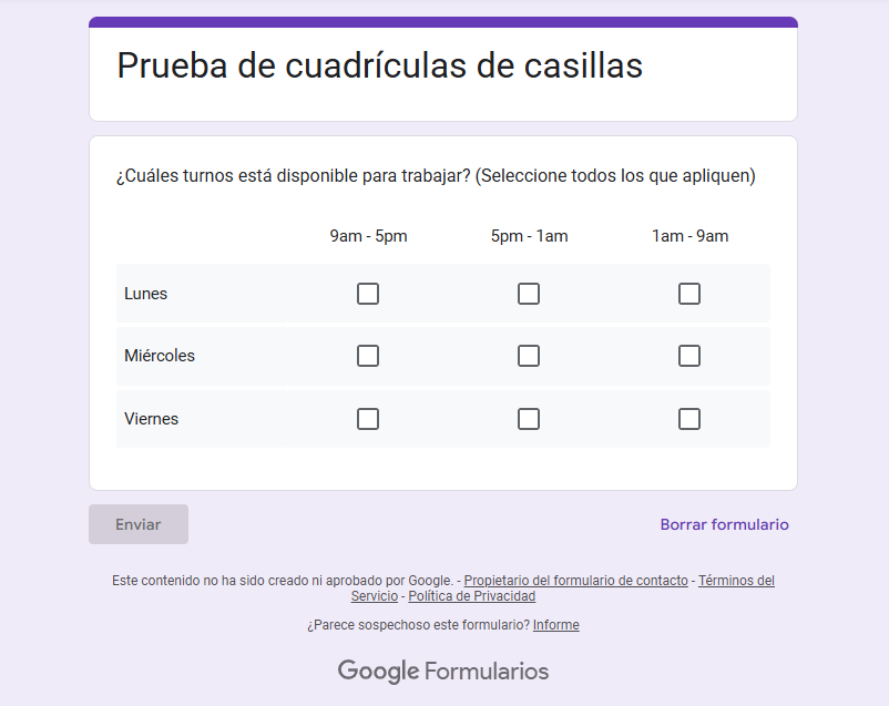 Cómo crear una cuadrícula de casillas en Google Forms Image-5