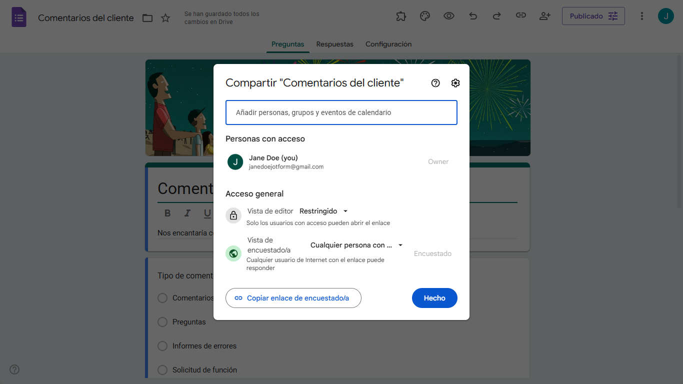 Cómo insertar un Formulario de Google en un correo electrónico Image-7