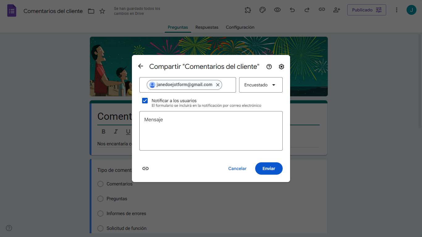 Cómo insertar un Formulario de Google en un correo electrónico Image-8