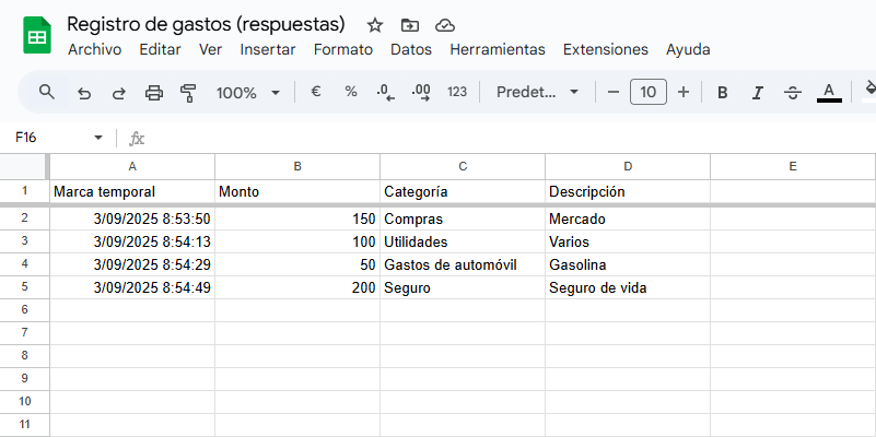 Cómo crear un rastreador de gastos de Google Forms Image-5