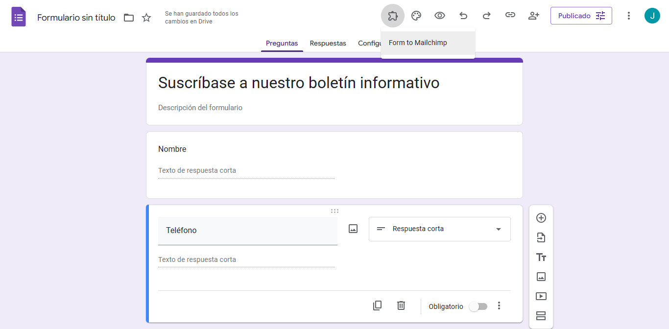 8 pasos para conectar Google Forms con Mailchimp Image-2