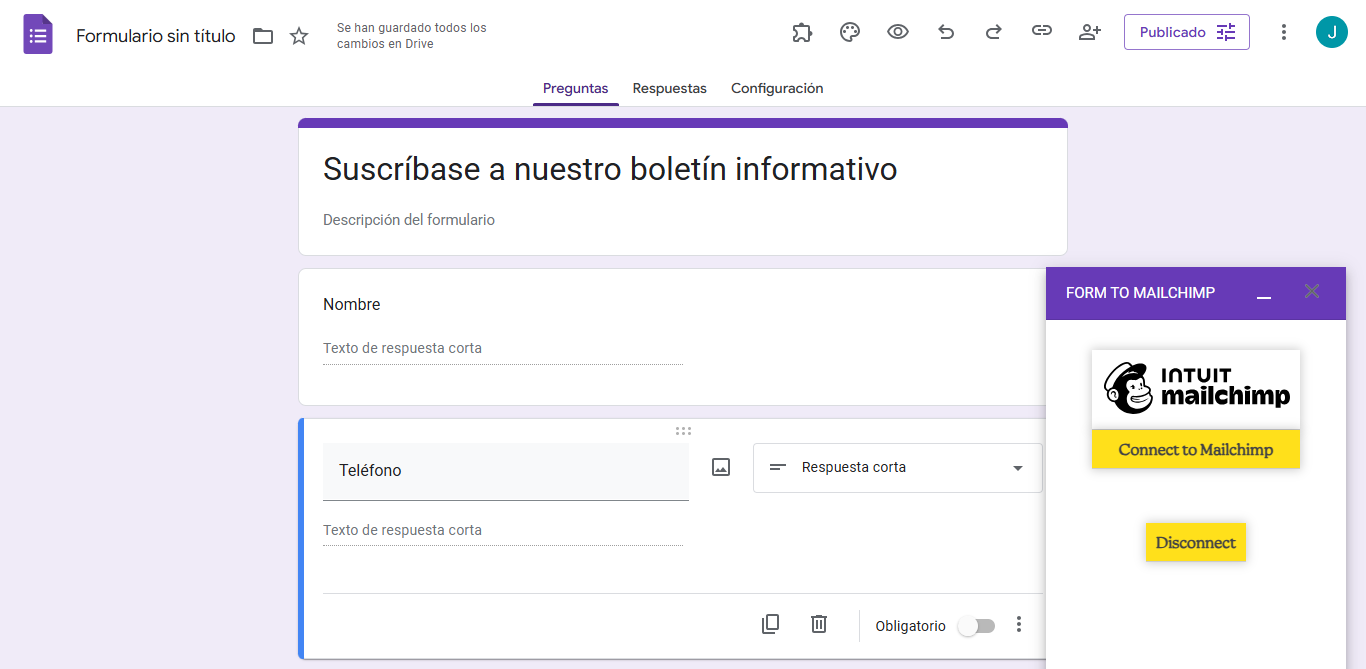8 pasos para conectar Google Forms con Mailchimp Image-4