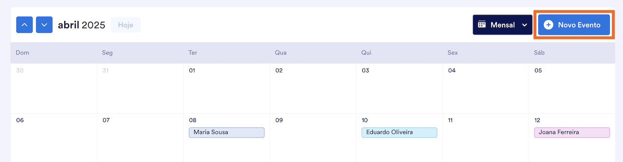 Criando um novo evento