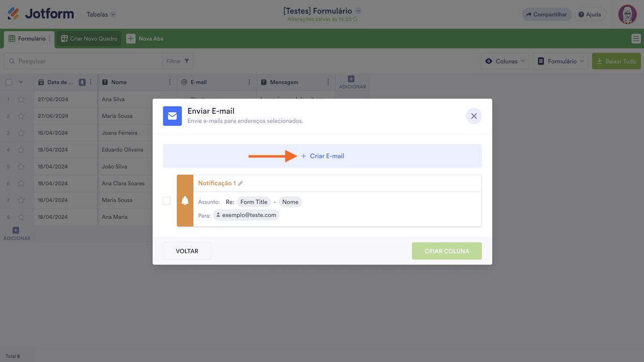 Criar novo e-mail