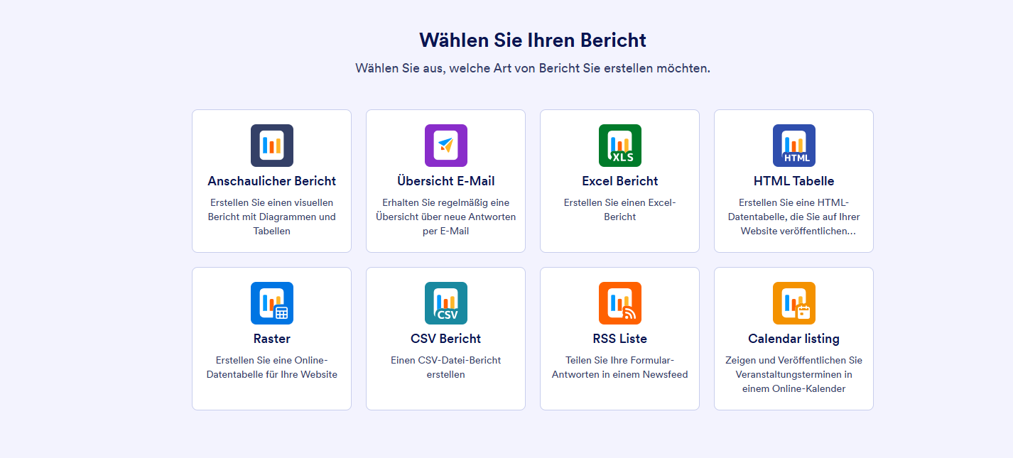 Ein neues Registerkartenfenster in Jotform-Berichte erstellen