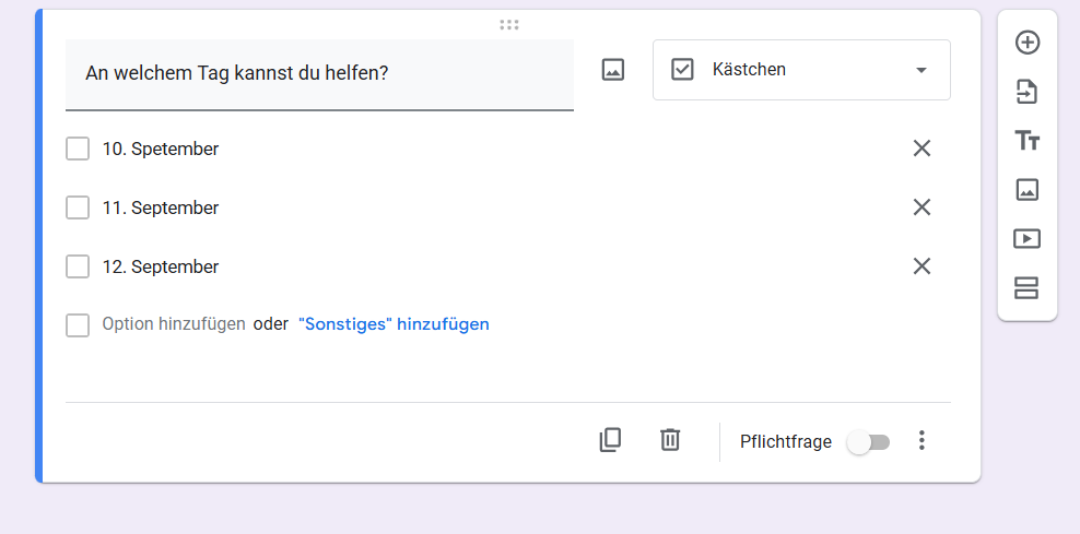 Google Formulare Datumsoptionen limitieren Bild-2