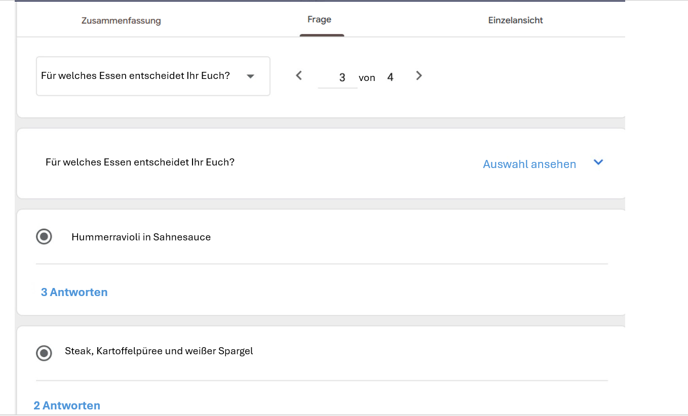 Screenshot eines RSVP-Formulars in Google Formulare